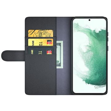 Samsung Galaxy S23 5G Læderpung med Stativ - Sort