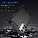 Samsung Galaxy S23 FE Børstet TPU Cover - Karbonfiber - Sort
