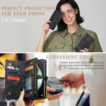Samsung Galaxy S23 FE Caseme C30 Multifunktionel Pung - Sort
