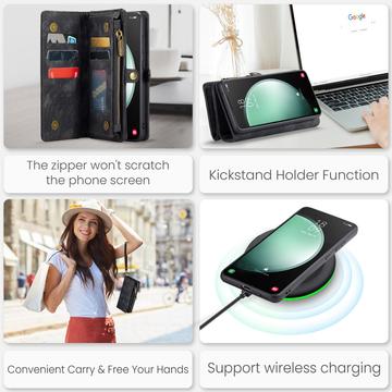 Samsung Galaxy S23 FE Caseme C30 Multifunktionel Pung - Sort