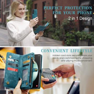 Samsung Galaxy S23 FE Caseme C30 Multifunktionel Pung - Blå