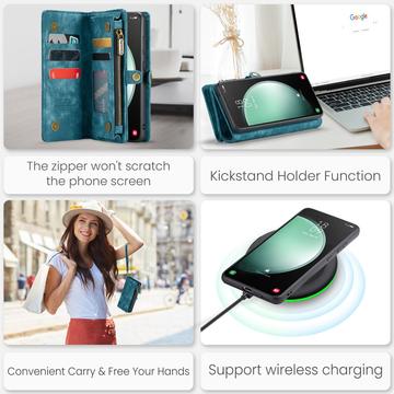 Samsung Galaxy S23 FE Caseme C30 Multifunktionel Pung - Blå