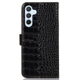 Samsung Galaxy S23 FE Crocodile Series Læderpung med RFID - Sort