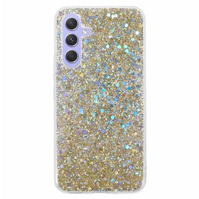 Samsung Galaxy S23 FE Glitter Flakes TPU Cover - Guld