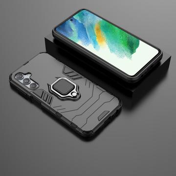 Samsung Galaxy S23 FE Hybrid Cover med Ring Holder - Sort