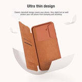Samsung Galaxy S23 FE Nillkin Qin Pro Flip Cover - Brun