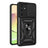 Samsung Galaxy S23 FE Roterende Ring Hybrid Cover med Kameraskjold - Sort