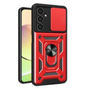 Samsung Galaxy S23 FE Roterende Ring Hybrid Cover med Kameraskjold - Rød