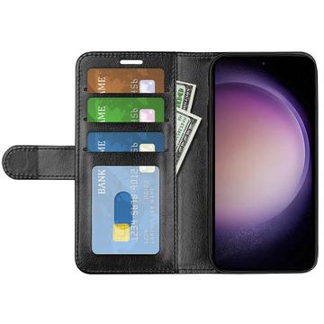 Samsung Galaxy S23 FE Pung Taske med Magnetisk Lukning - Sort