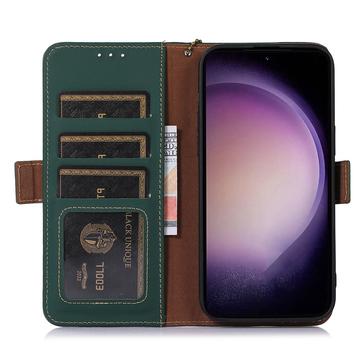 Samsung Galaxy S23 FE Læderpung med RFID - Grøn