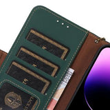 Samsung Galaxy S23 FE Læderpung med RFID - Grøn