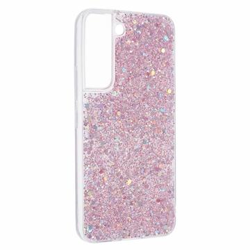 Samsung Galaxy S23 Glitter Flakes TPU Cover - Pink