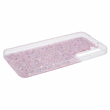 Samsung Galaxy S23 Glitter Flakes TPU Cover - Pink