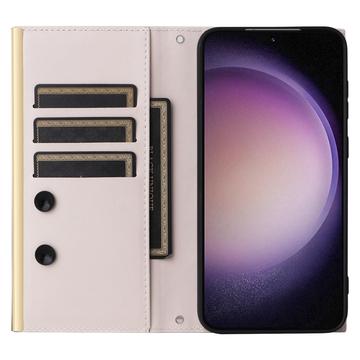 Samsung Galaxy S23 Luksus Vatteret Pung - Beige