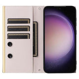 Samsung Galaxy S23 Luksus Vatteret Pung - Beige