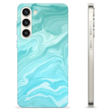 Samsung Galaxy S23+ 5G TPU Cover - Blå Marmor