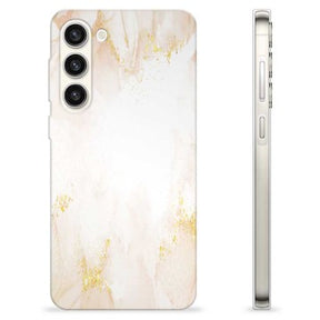 Samsung Galaxy S23+ 5G TPU Cover - Gylden Perle Marmor