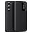 Samsung Galaxy S23 Smart Clear View Flip etui med kortplads - Sort