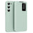 Samsung Galaxy S23 Smart Clear View Flip etui med kortplads - Lysegrøn