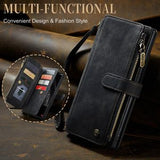 Samsung Galaxy S23 Ultra 5G Caseme 2-i-1 Multifunktionel Pung - Sort