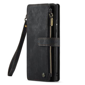 Samsung Galaxy S23 Ultra 5G Caseme 2-i-1 Multifunktionel Pung - Sort