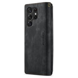 Samsung Galaxy S23 Ultra 5G Caseme 2-i-1 Multifunktionel Pung - Sort