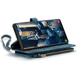 Samsung Galaxy S23 Ultra 5G Caseme 2-i-1 Multifunktionel Pung - Blå