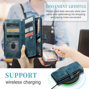 Samsung Galaxy S23 Ultra 5G Caseme 2-i-1 Multifunktionel Pung - Blå