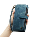Samsung Galaxy S23 Ultra 5G Caseme 2-i-1 Multifunktionel Pung - Blå