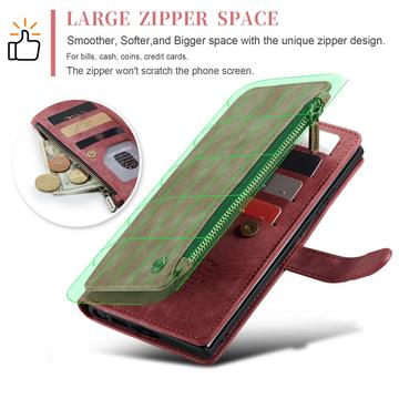 Samsung Galaxy S23 Ultra 5G Caseme 2-i-1 Multifunktionel Pung - Rød
