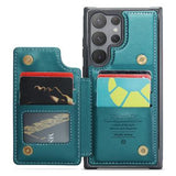 Samsung Galaxy S23 Ultra 5G Caseme C22-etui RFID-kortpung - Grøn