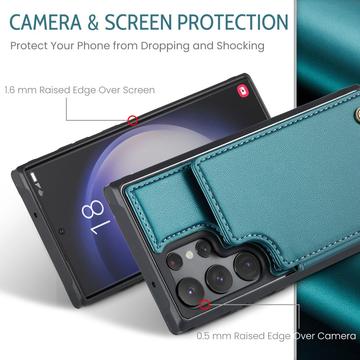 Samsung Galaxy S23 Ultra 5G Caseme C22-etui RFID-kortpung - Grøn
