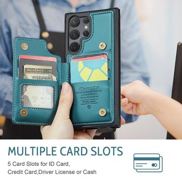 Samsung Galaxy S23 Ultra 5G Caseme C22-etui RFID-kortpung - Grøn
