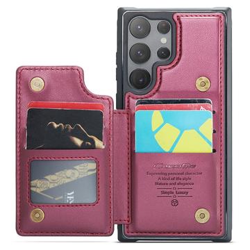 Samsung Galaxy S23 Ultra 5G Caseme C22-etui RFID-kortpung - Rød