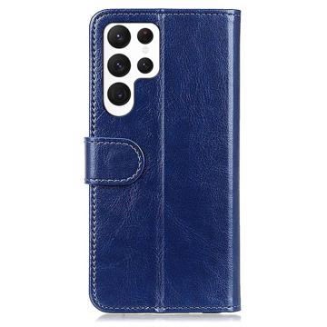 Samsung Galaxy S23 Ultra 5G Pung Taske med Magnetisk Lukning - Blå