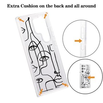 Samsung Galaxy S23 Ultra Fashion TPU Cover - abstrakt portræt