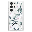 Samsung Galaxy S23 Ultra Fashion TPU Cover - hvide blomster