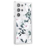 Samsung Galaxy S23 Ultra Fashion TPU Cover - hvide blomster