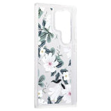 Samsung Galaxy S23 Ultra Fashion TPU Cover - hvide blomster