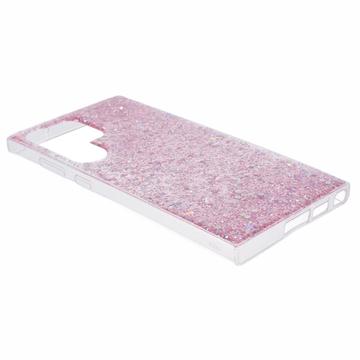 Samsung Galaxy S23 Ultra Glitter Flakes TPU Cover - Pink