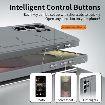 Samsung Galaxy S23 Ultra Smart hybrid cover med stående greb - mørkegrå