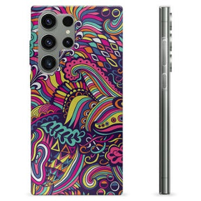 Samsung Galaxy S23 Ultra 5G TPU Cover - Abstrakte Blomster