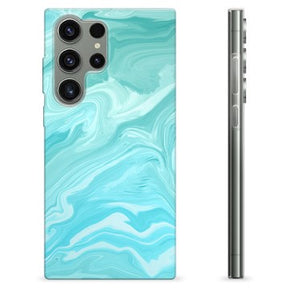 Samsung Galaxy S23 Ultra 5G TPU Cover - Blå Marmor
