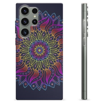 Samsung Galaxy S23 Ultra 5G TPU Cover - Farverig Mandala