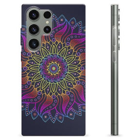 Samsung Galaxy S23 Ultra 5G TPU Cover - Farverig Mandala