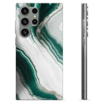 Samsung Galaxy S23 Ultra 5G TPU Cover - Smaragd Marmor