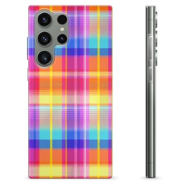 Samsung Galaxy S23 Ultra 5G TPU Cover - Flannel Skjorte