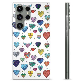 Samsung Galaxy S23 Ultra 5G TPU Cover - Hjerter
