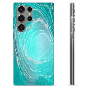 Samsung Galaxy S23 Ultra 5G TPU Cover - Turkis Swirl