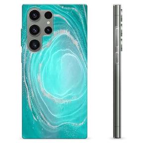 Samsung Galaxy S23 Ultra 5G TPU Cover - Turkis Swirl